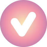 Pastel Pink Tick Icon